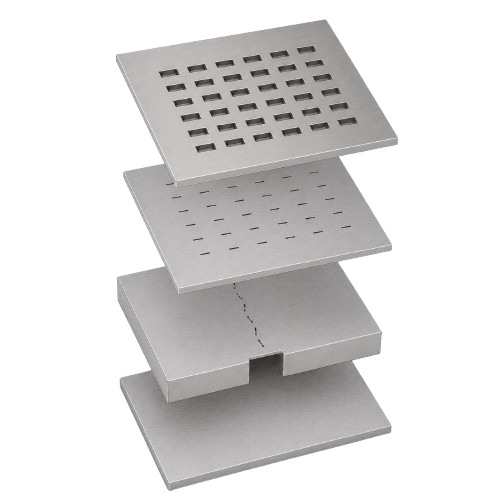 Exploded metallic layered waveguide array prototype