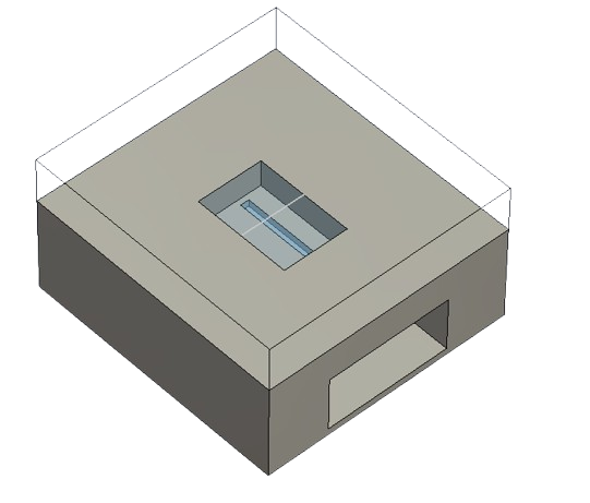 Single-slot truncated waveguide CST model